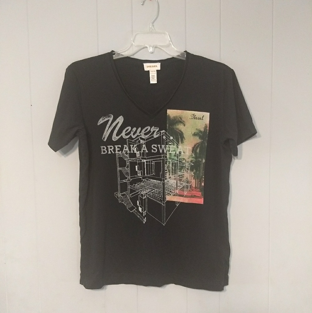 Deisel v-neck graphic t-shirt